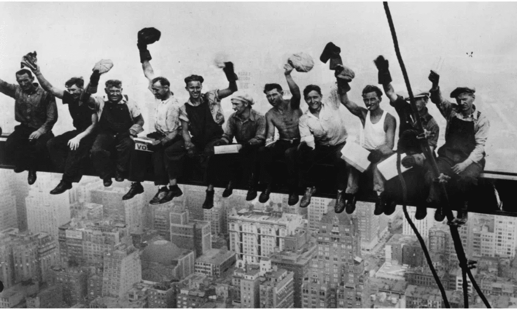 Déjeuner au sommet du gratte-ciel, l'histoire de la photo