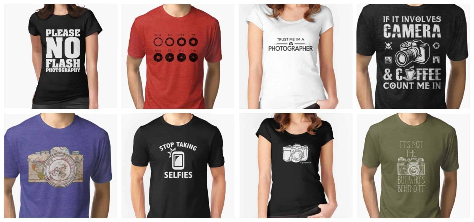 meilleurs T-shirts pour photographes