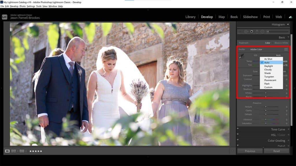 Comment régler la balance des blancs dans Lightroom