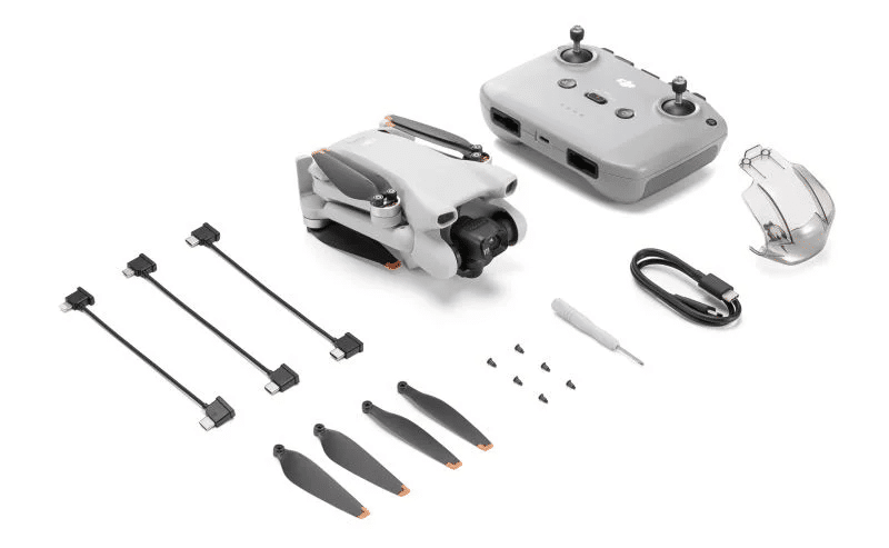 ce que comprend le dji mini 3 avec la radiocommande dji rc-n1