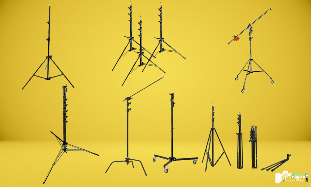 Le véritable pilier à l’intérieur d’un studio photographique : statif Manfrotto Le véritable pilier à l'intérieur d'un studio photographique statif Manfrotto